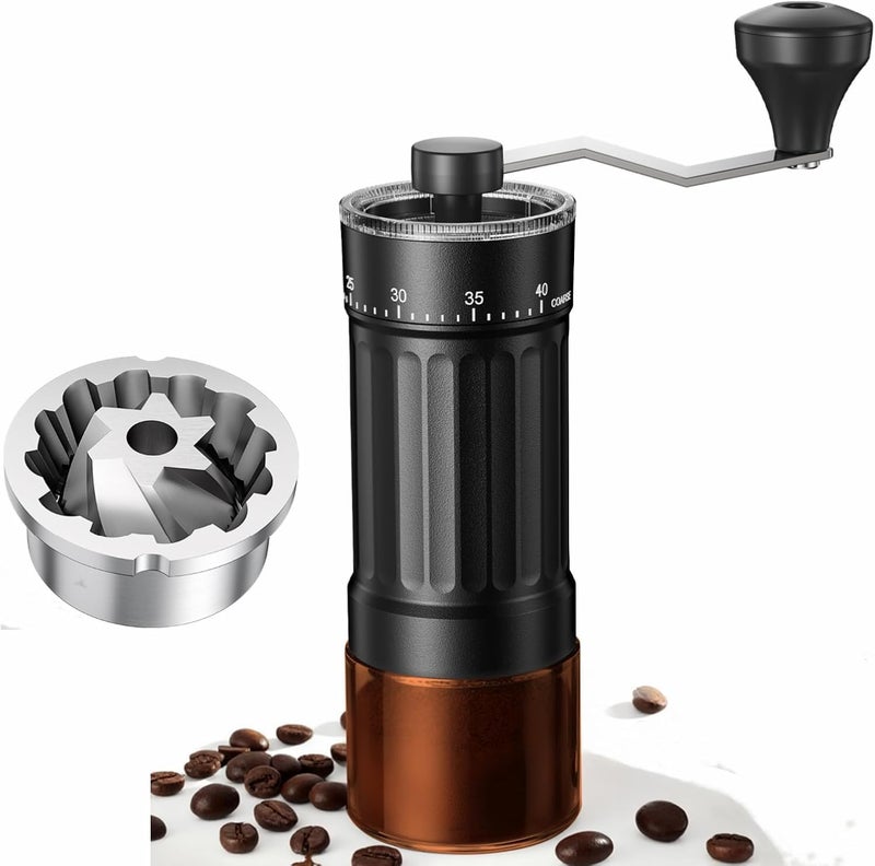 EZVING Portable Manual Coffee Grinder with CNC Stainless Steel Conical Burr, 40 Adjustable Settings Hand Coffee Grinder with 30g Capacity for Espresso, Pour Over, French Press, Travel - Image 1